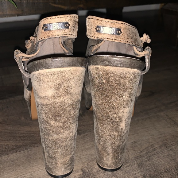 DIESEL LEATHER PLATFORM HEEL - Picture 4 of 11